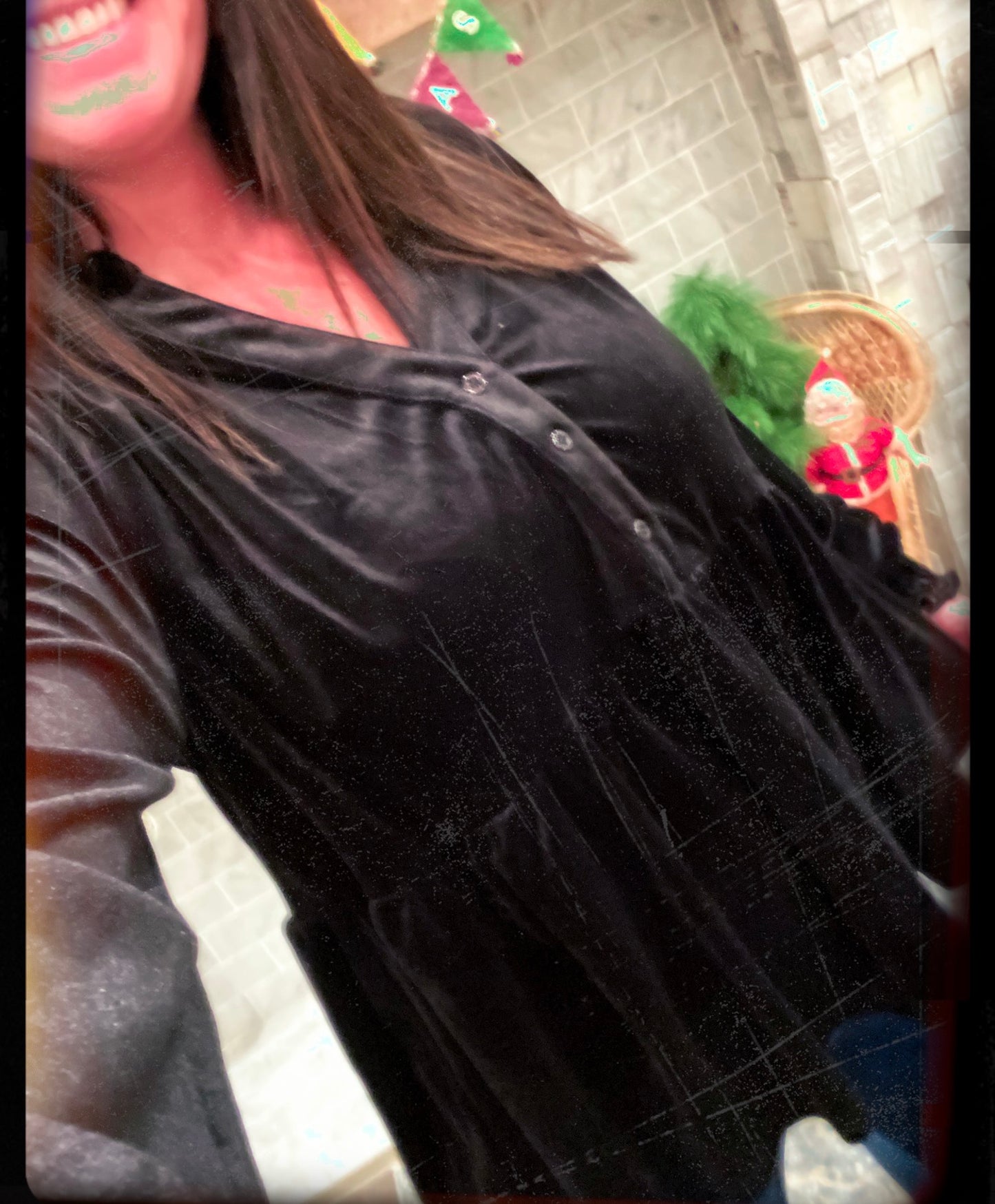 Black Velvet Babydoll