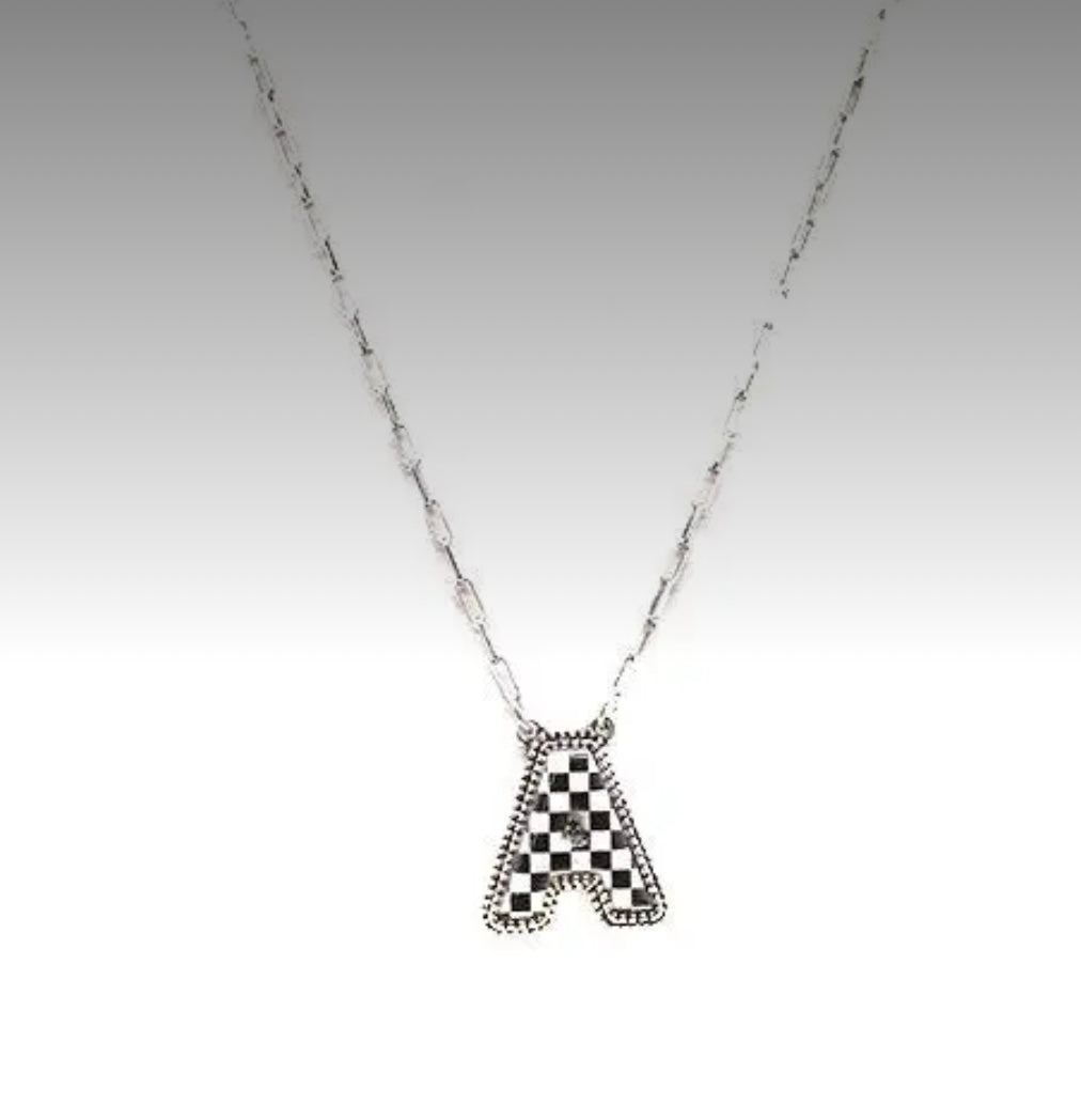 Check letter necklace