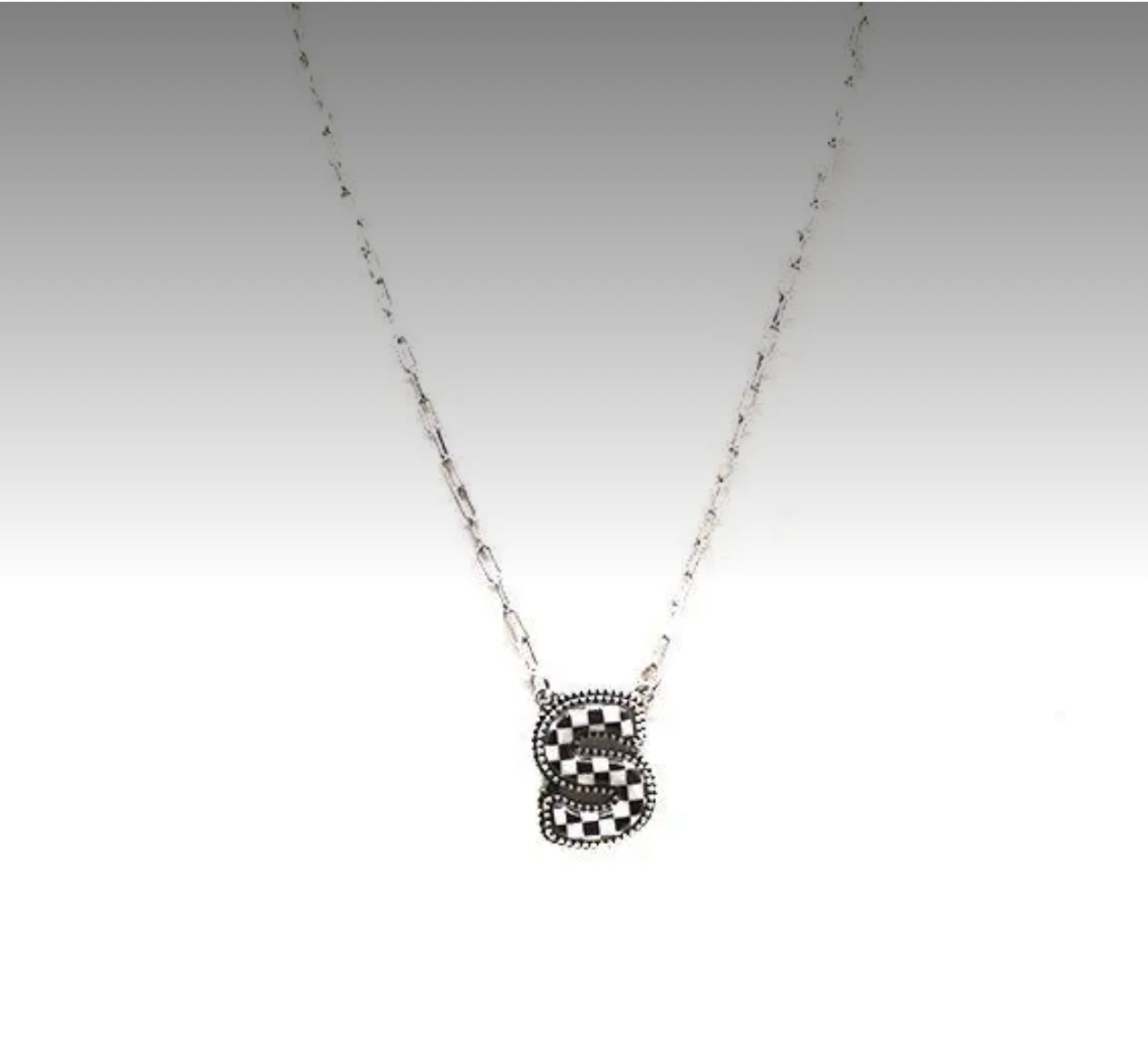 Check letter necklace