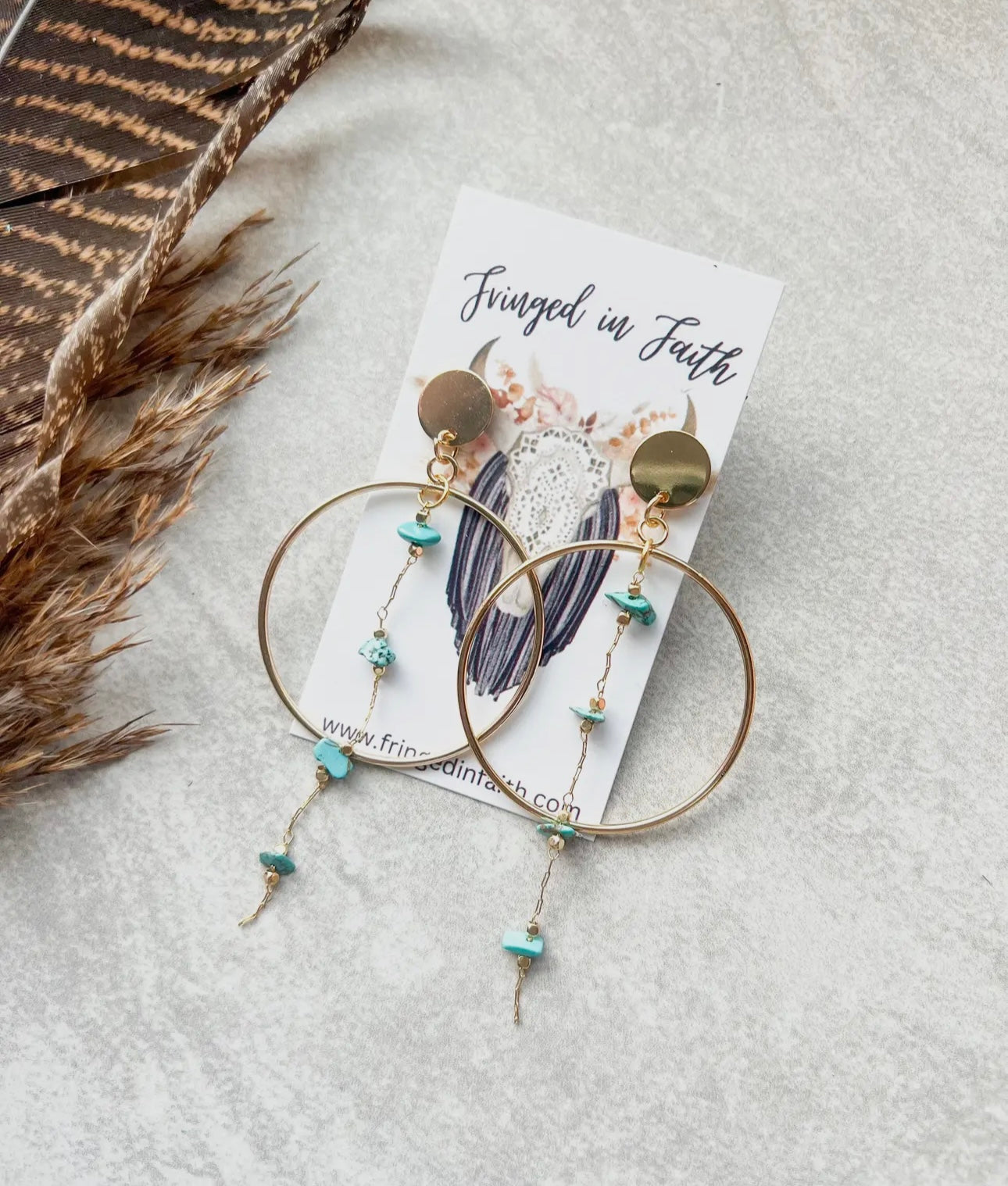 Boho hoop chain
