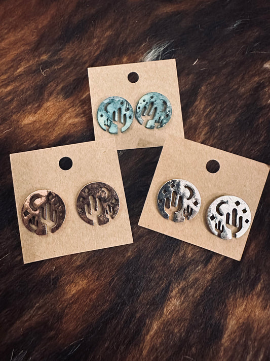 Cactus Scene Studs