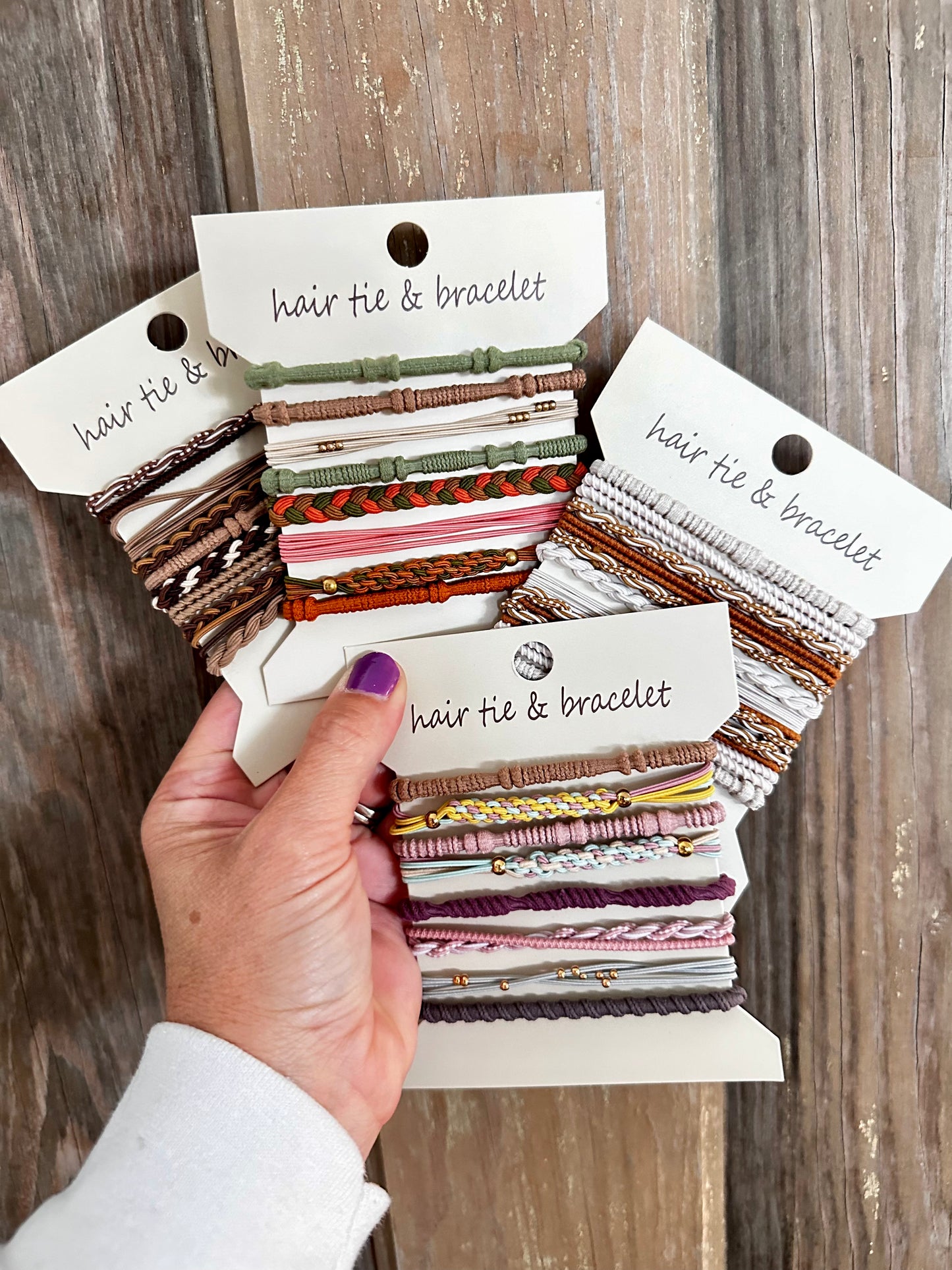 Hair tie bracelets