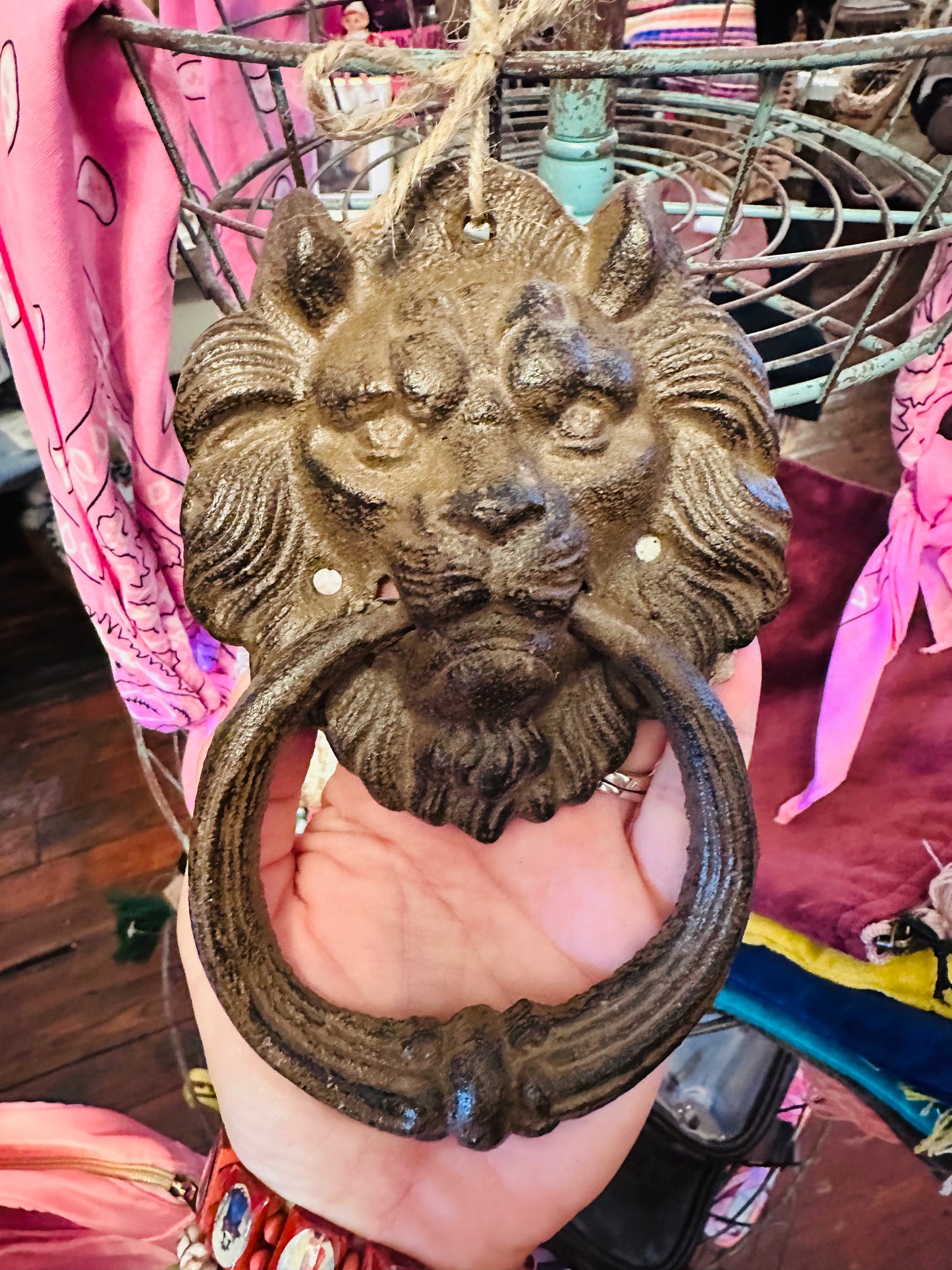 Lion door knocker