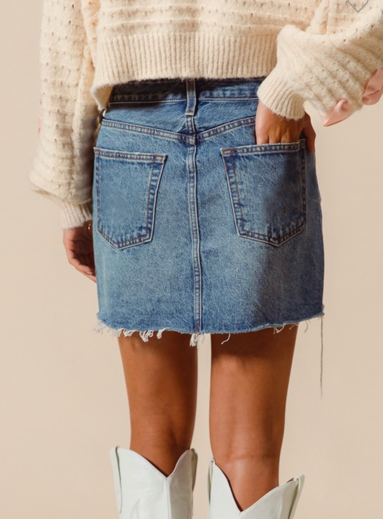 Denim mini skirt