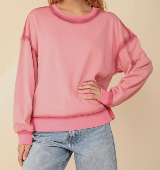 Spray Seam Sweater (pink)