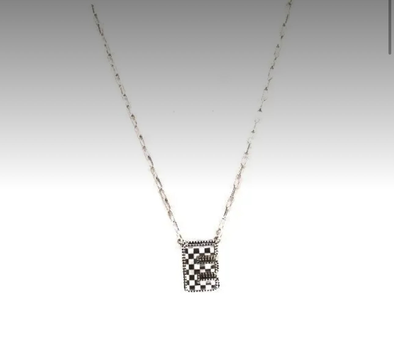 Check letter necklace