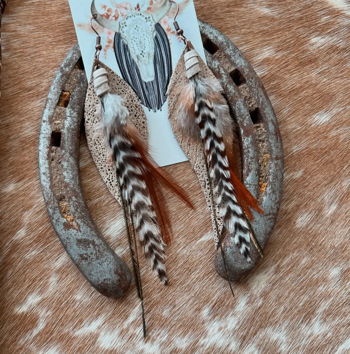 Rose gold feather ears