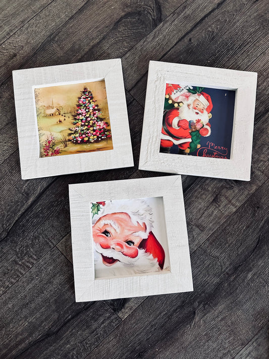 Christmas wood frames