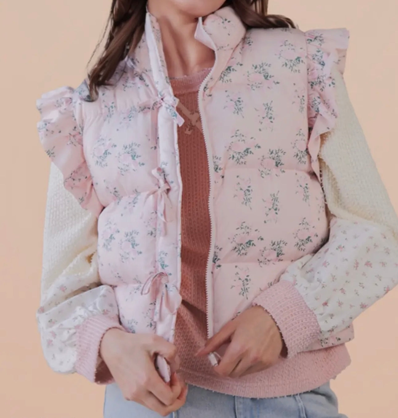 Baby pink puffer