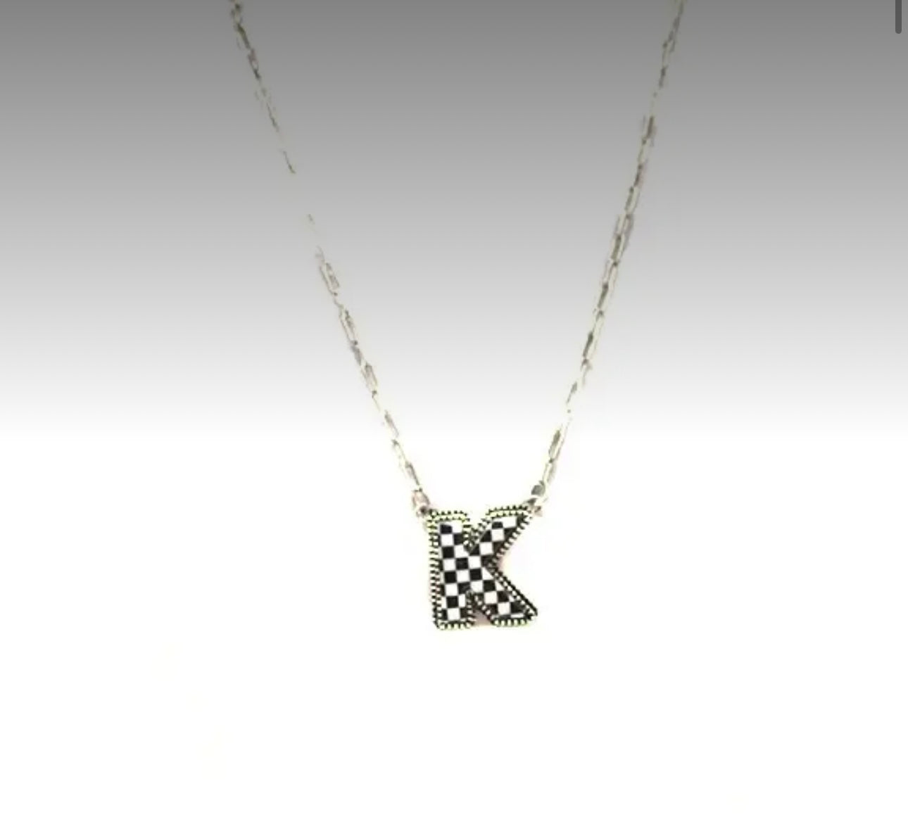 Check letter necklace