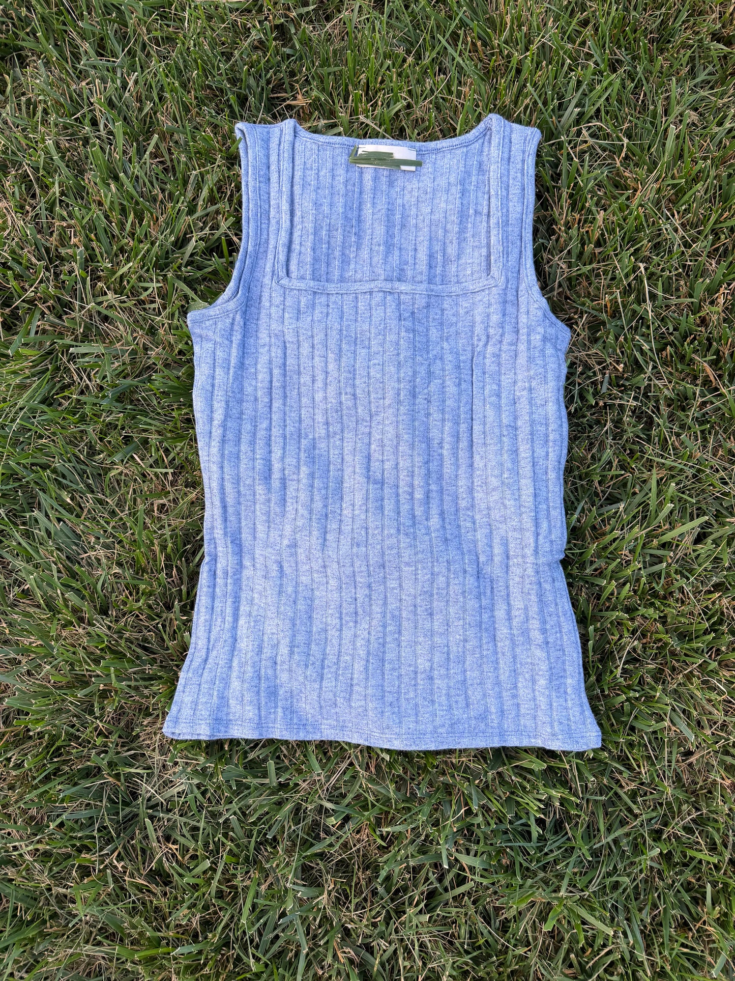 Soft square neck blue