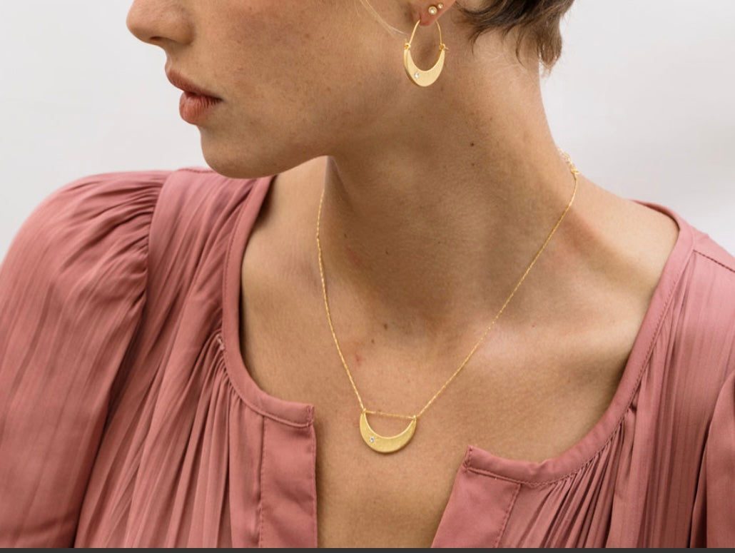 Starlight Crescent Necklace
