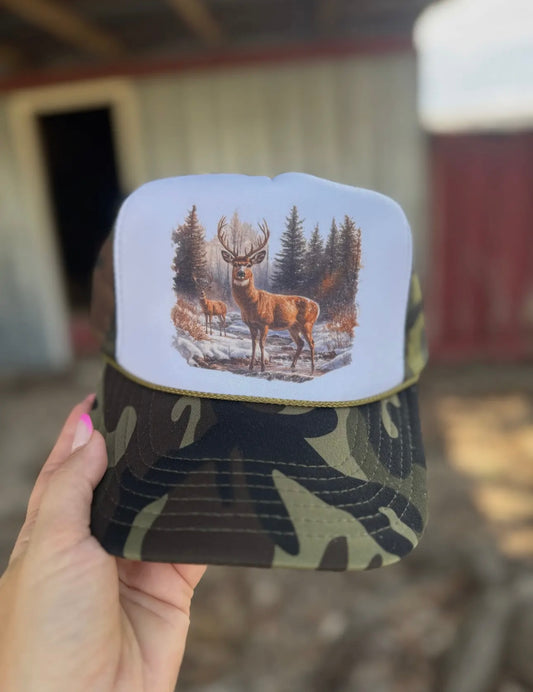 Oh deer camo trucker
