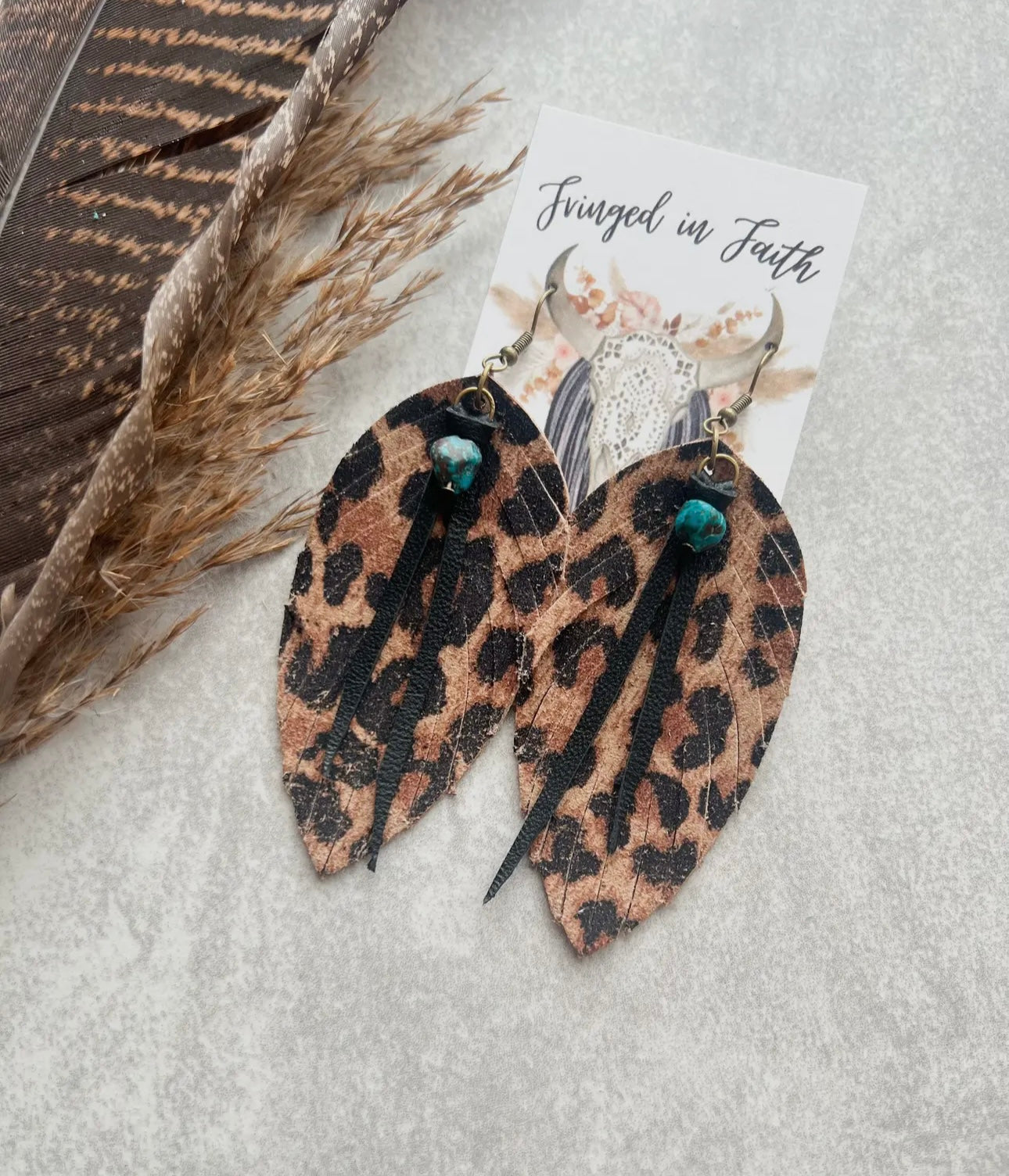 Leopard earrings