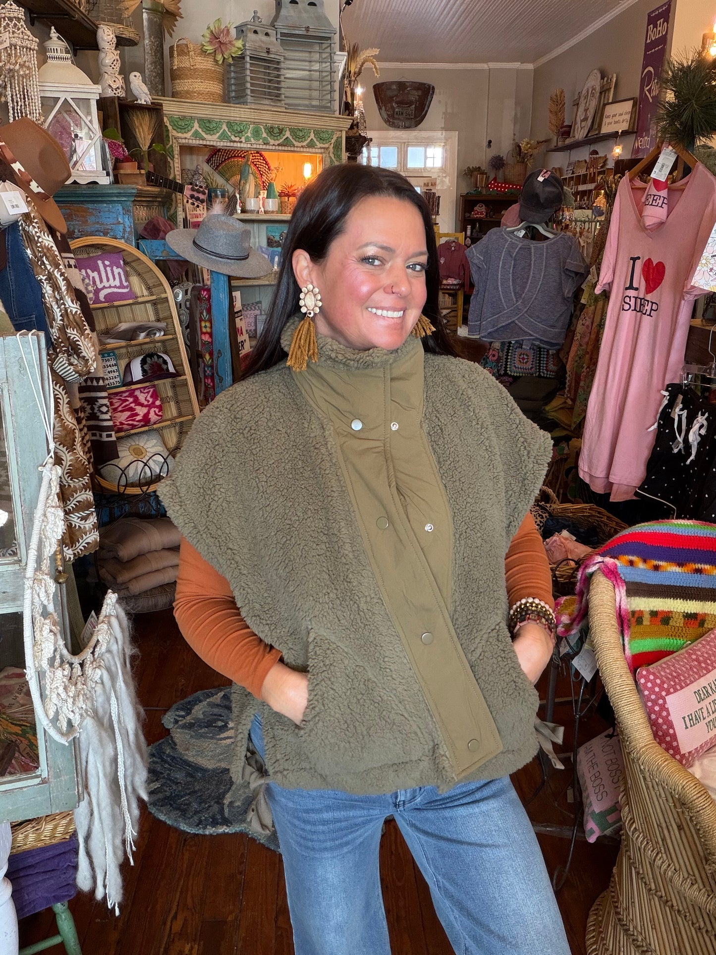 Olive vest