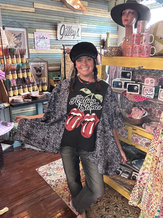 Paint it black poncho