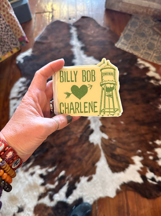 Billy Bob loves Charlene sticker