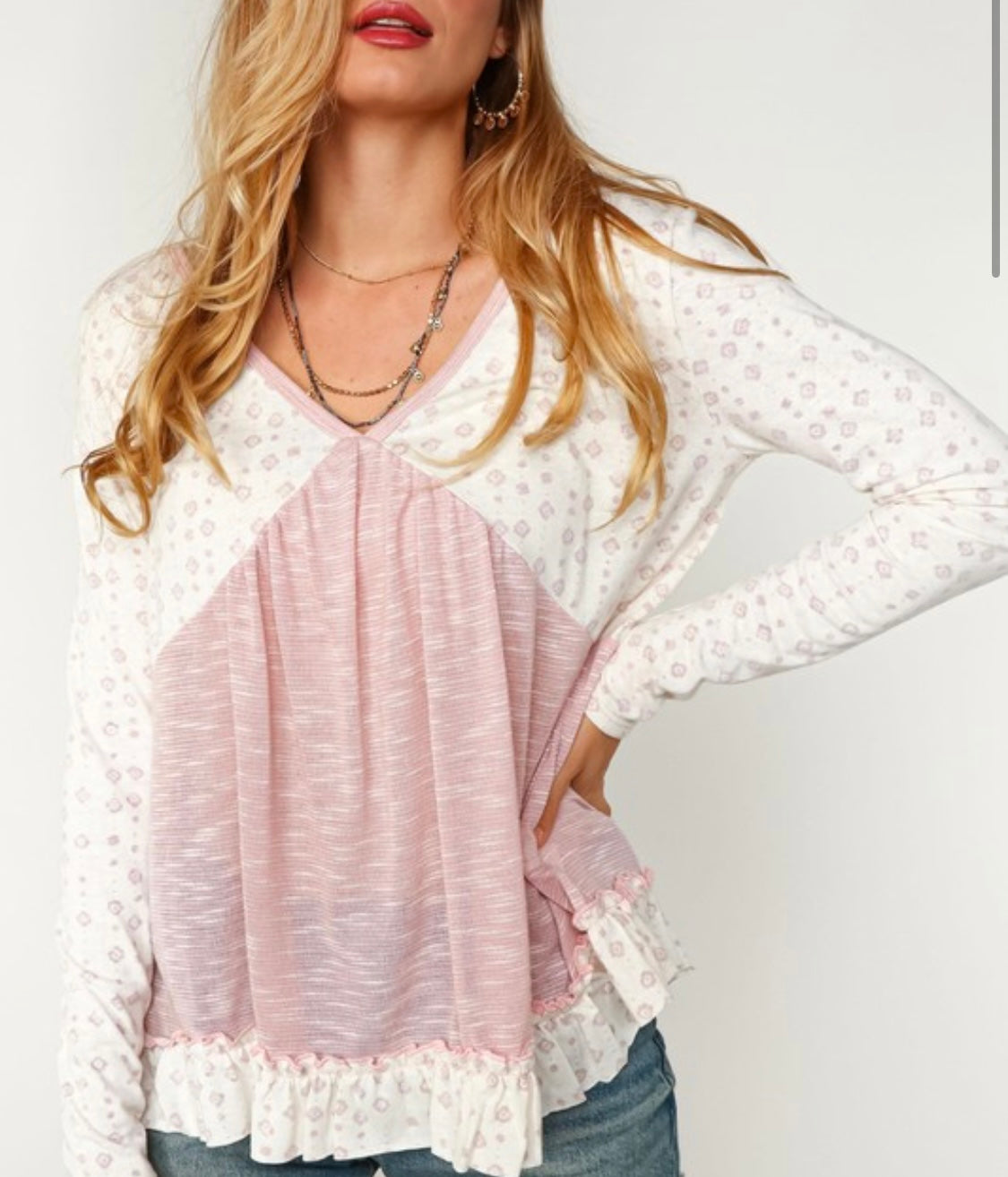 Blushing Babydoll top