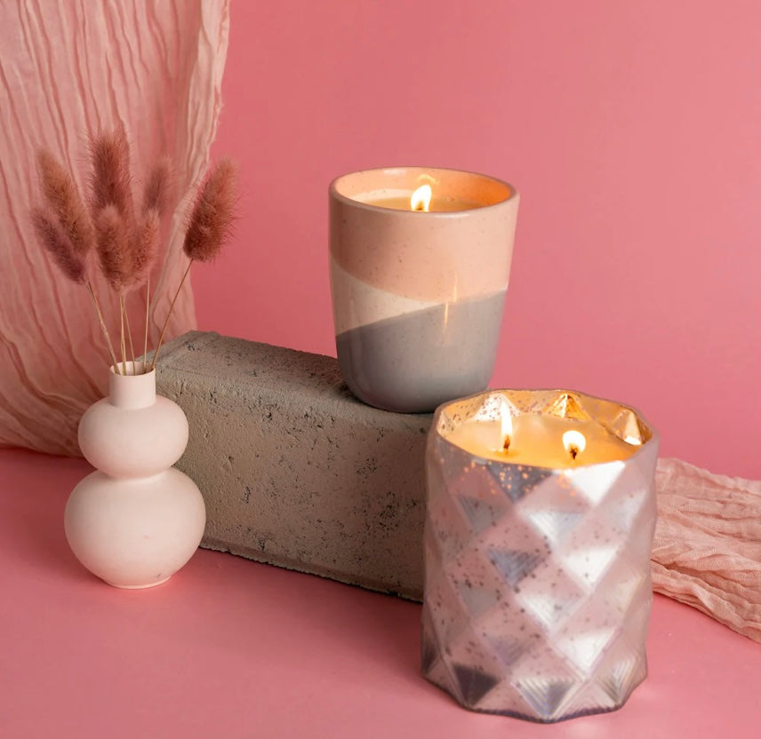 Sweet Grace Candle Grey/Pink