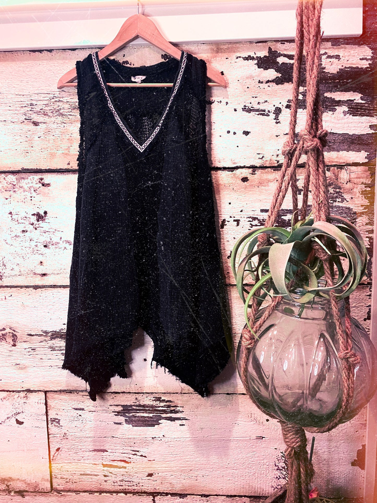 Black oversized tank