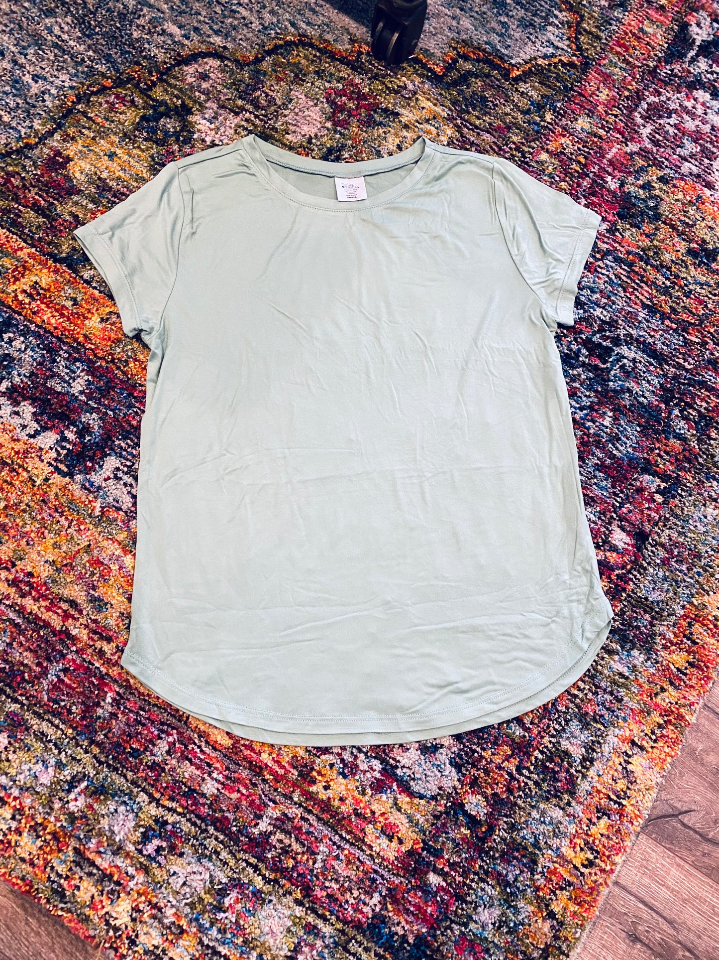 Hello Mello Sage Green Top