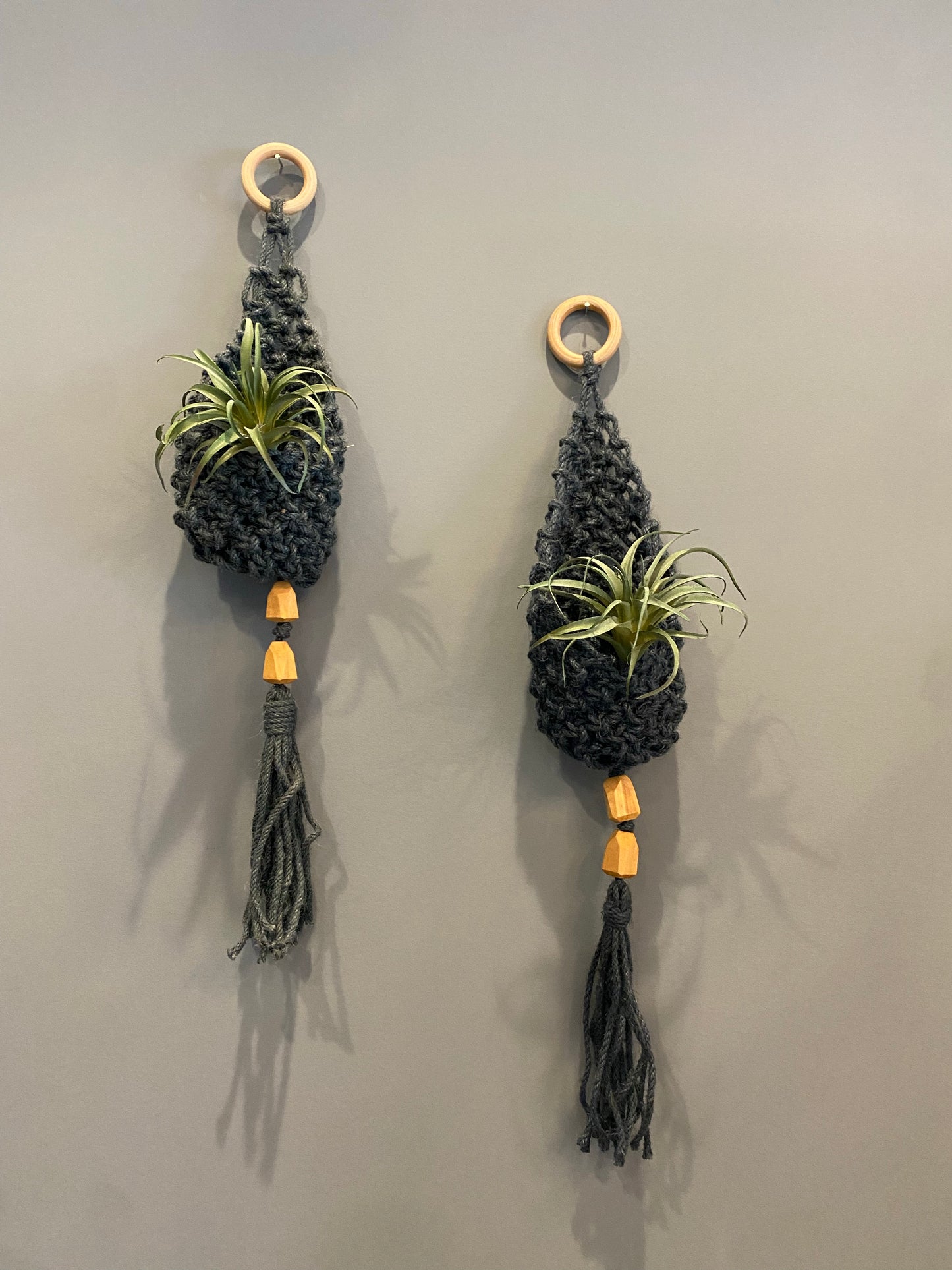 Macrame scoop hangers
