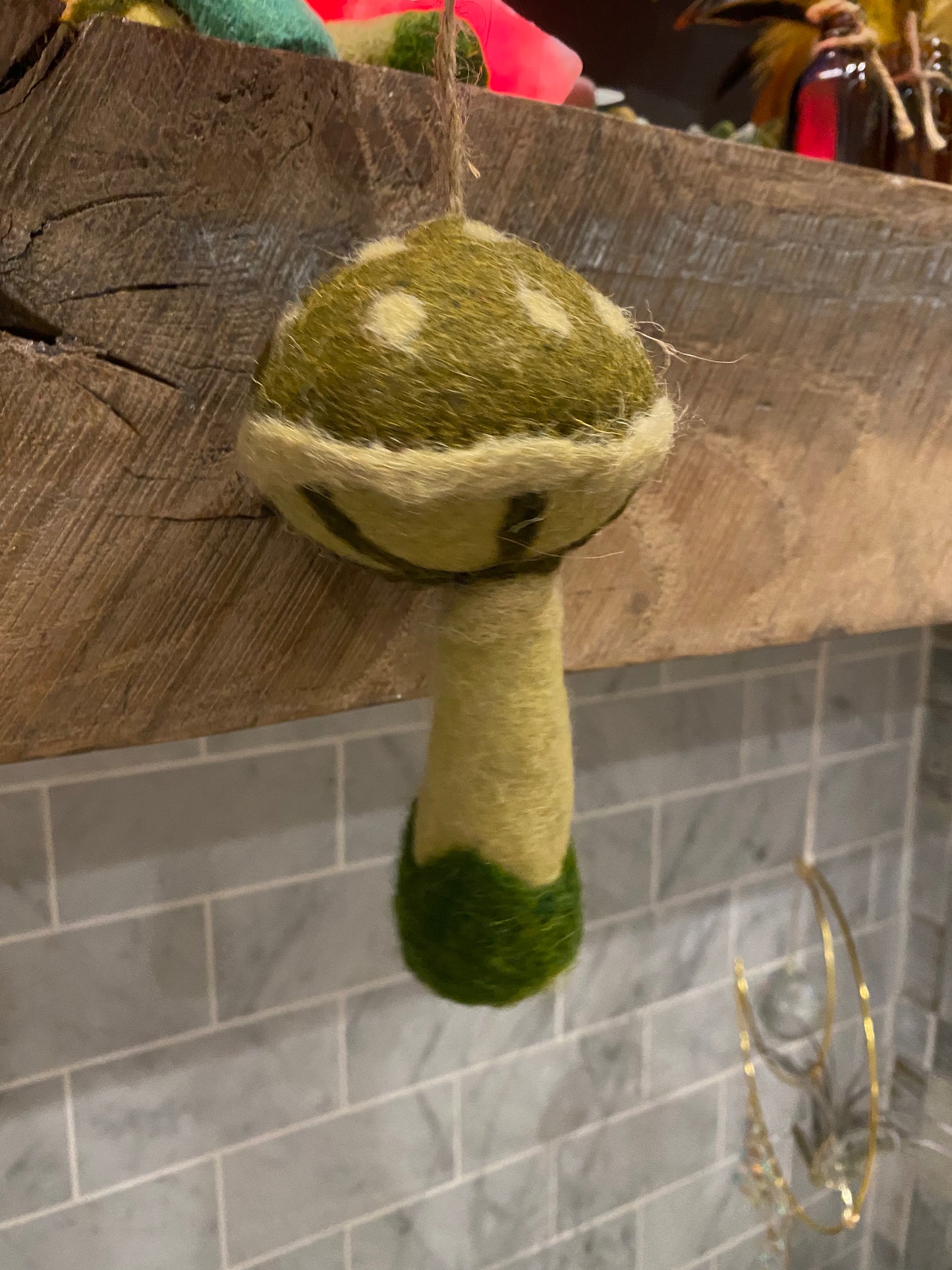 Wool Felt Mushroom Ornament