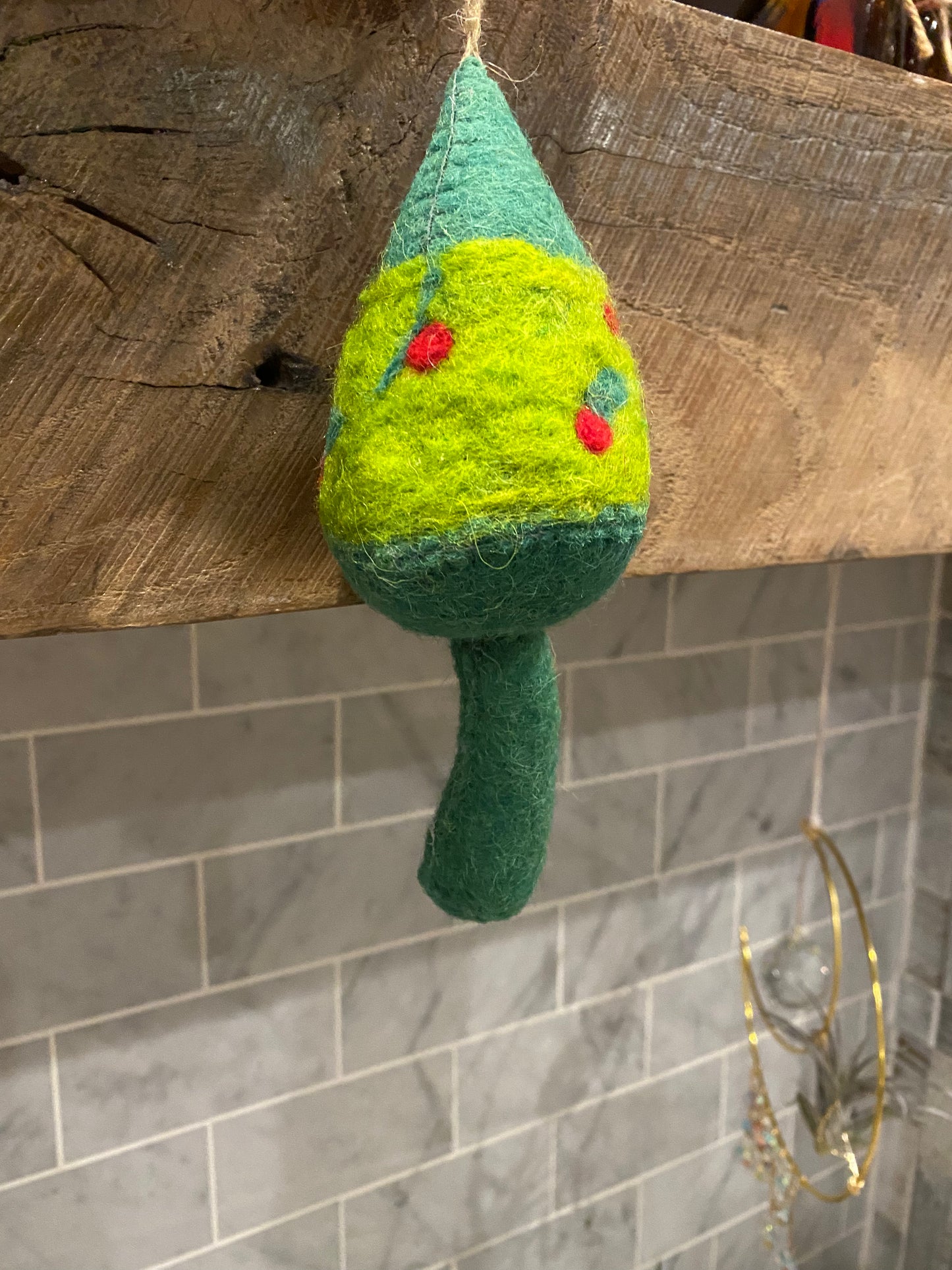 Wool Felt Mushroom Ornament