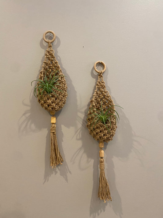 Macrame scoop hangers