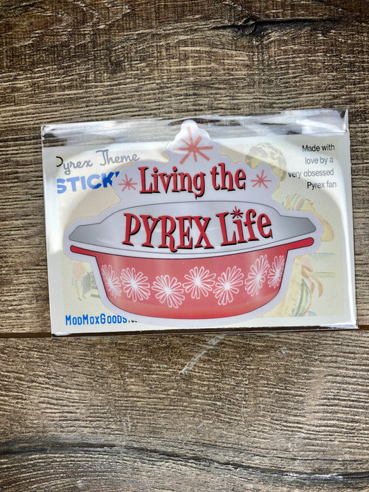 Pink Daises Pyrex Sticker