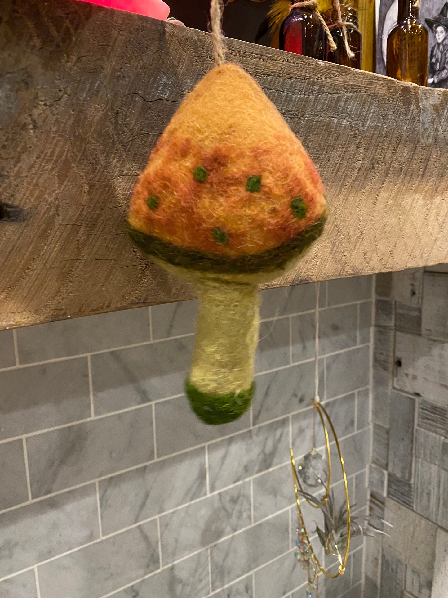Wool Felt Mushroom Ornament