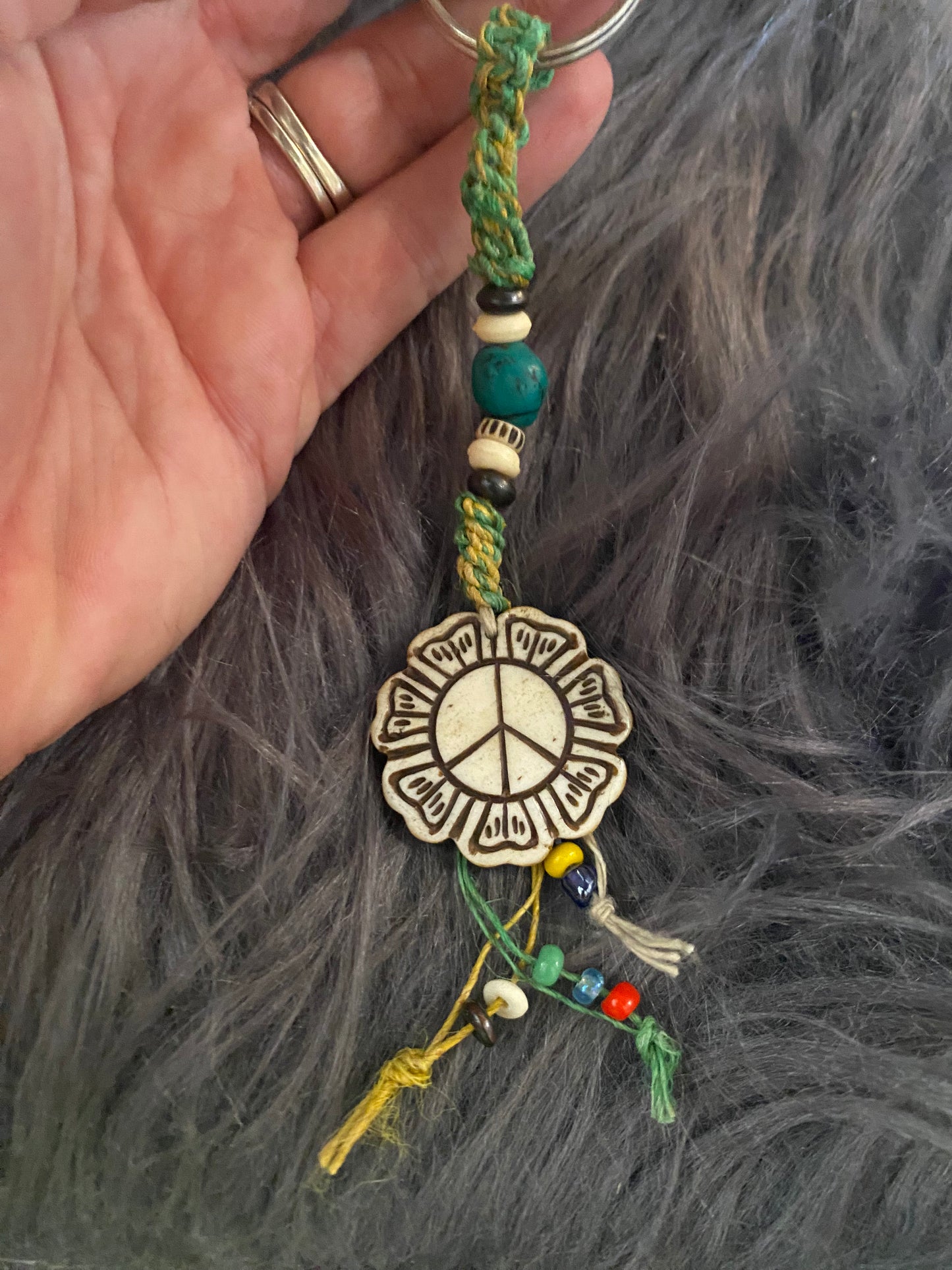 Peace keychain