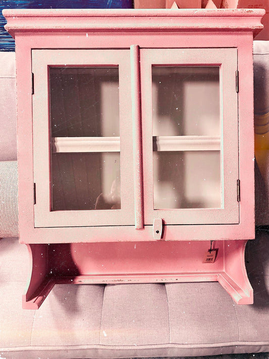 Wood & Glass Wall Cabinet (in store)