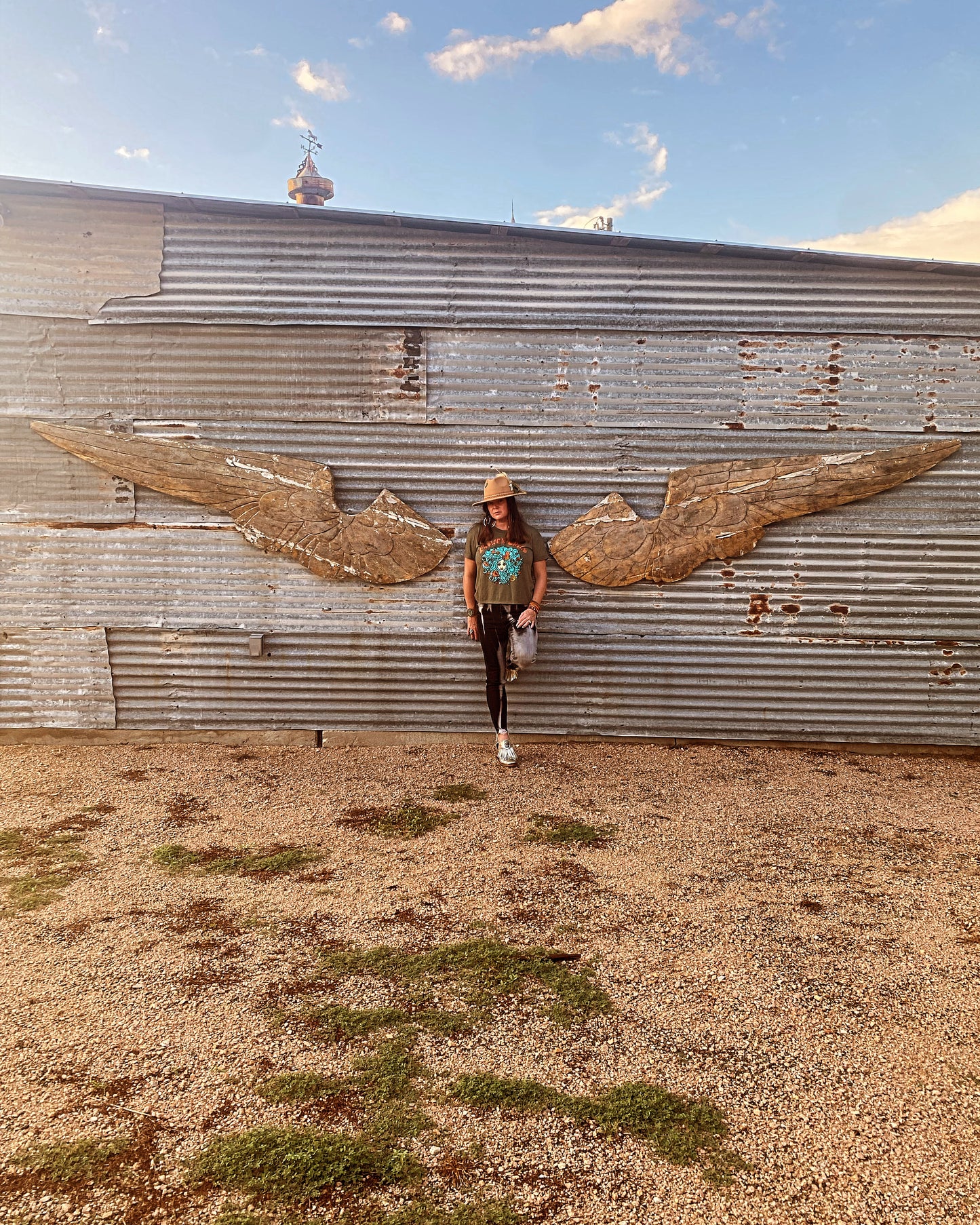 Large gold wings