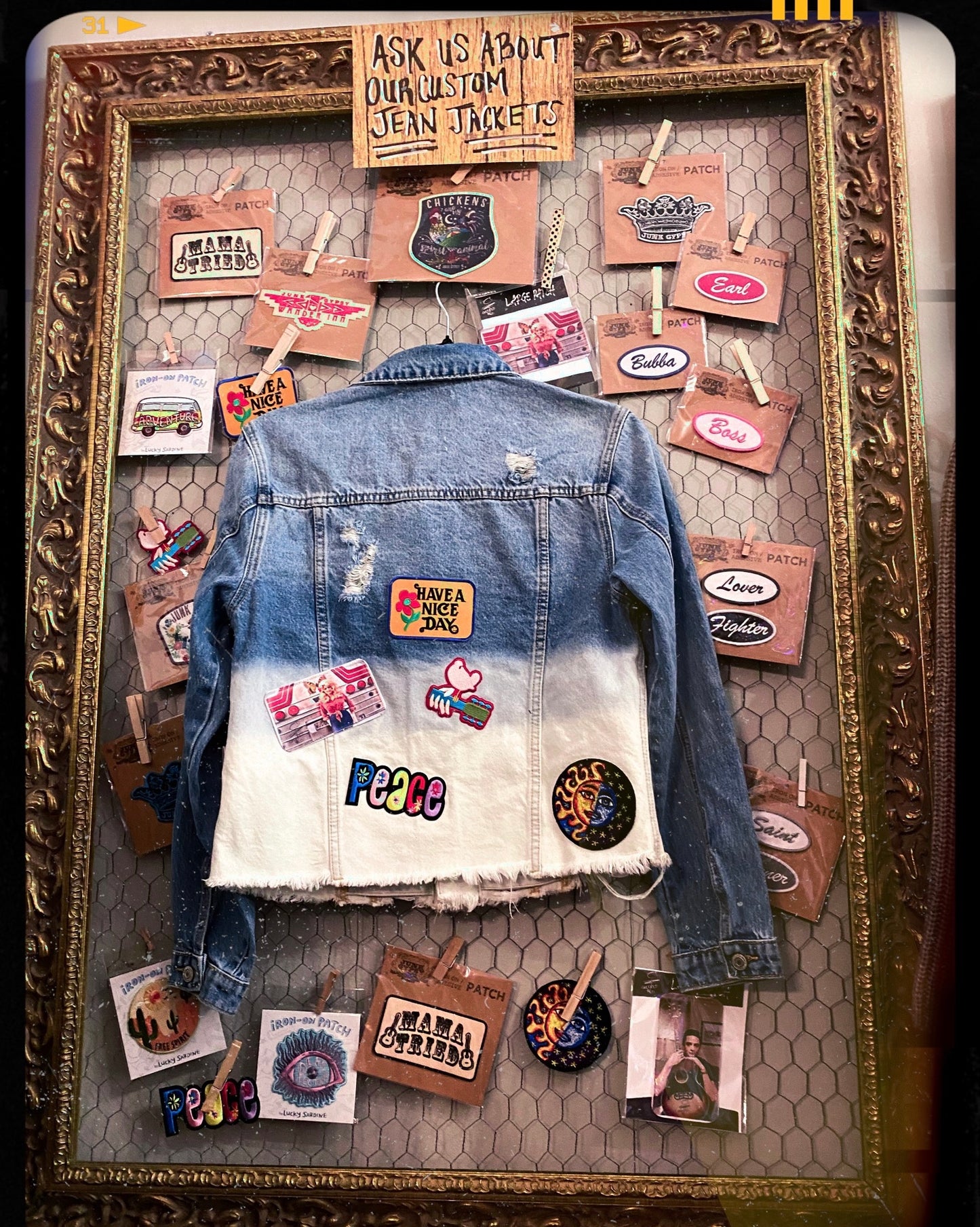 Small Jean jacket with patches