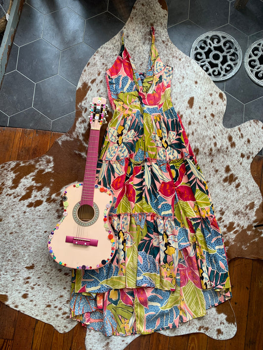 Tropical Flower Long Dress