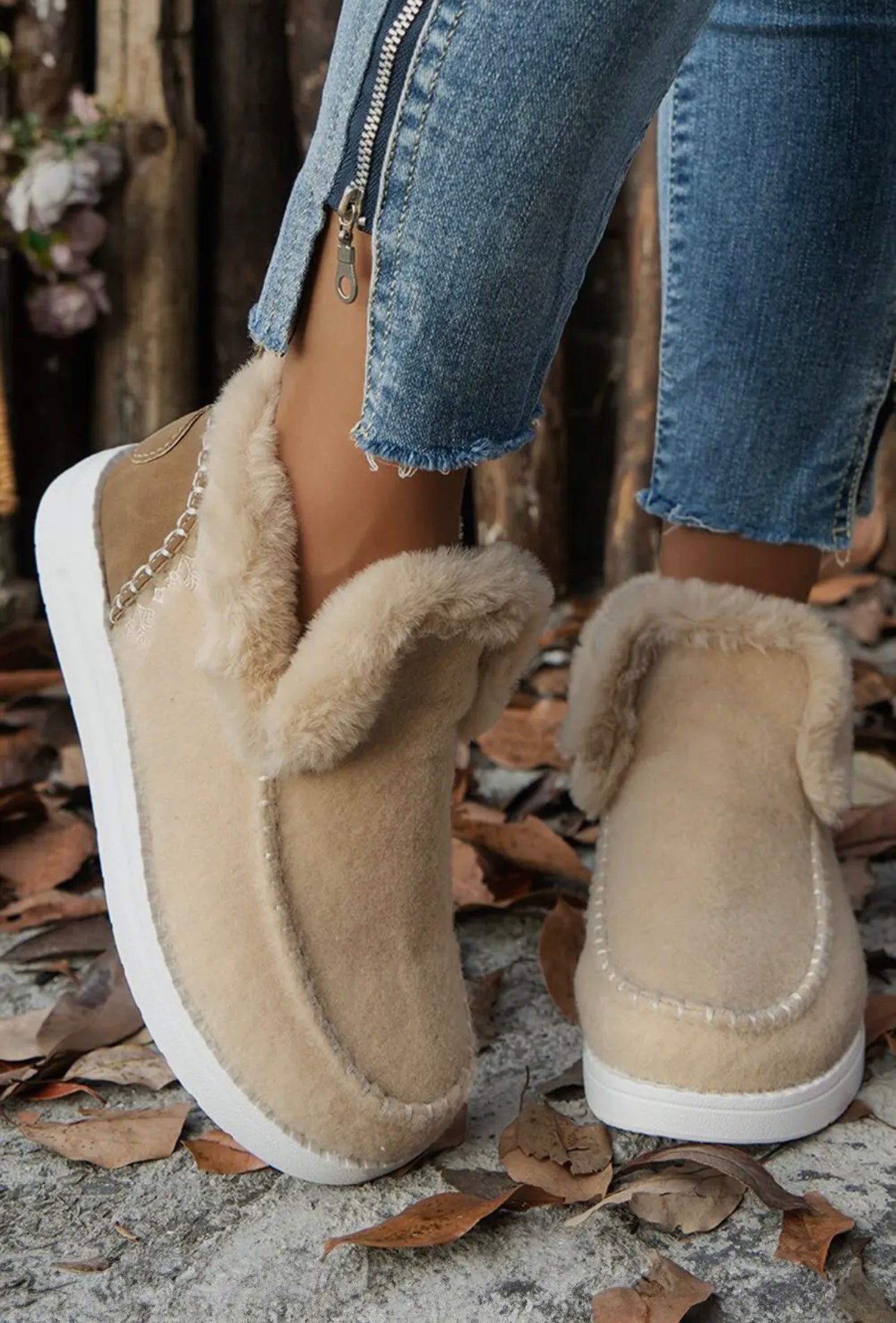 Fuzzy booties