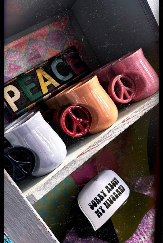 Peace handle mugs