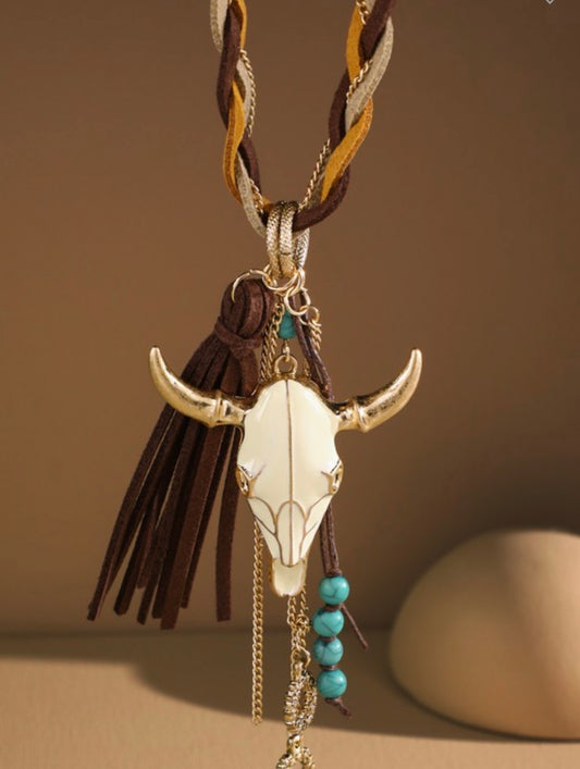 Longhorn Suede Necklace