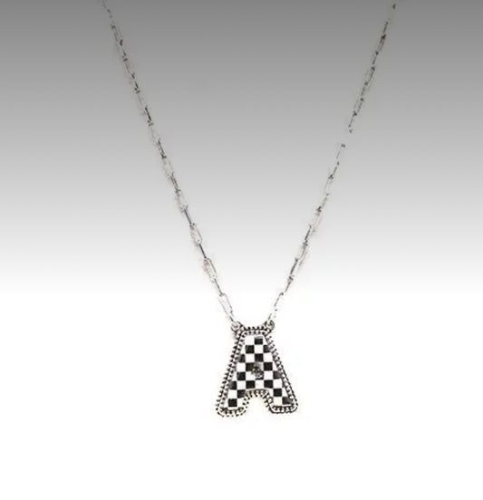 Check letter necklace