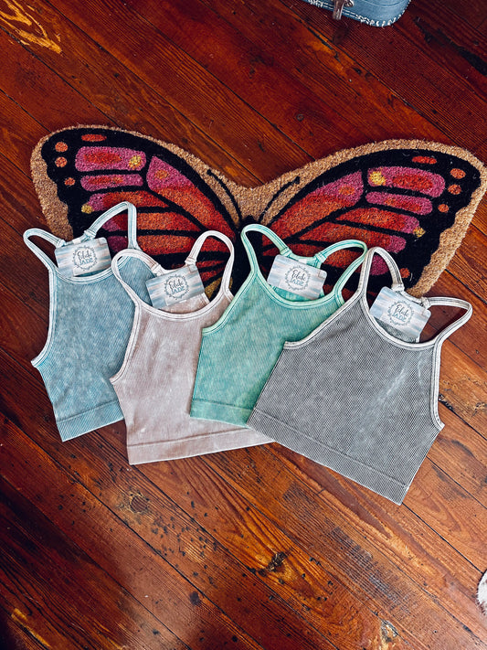 Ribbed cami bralette