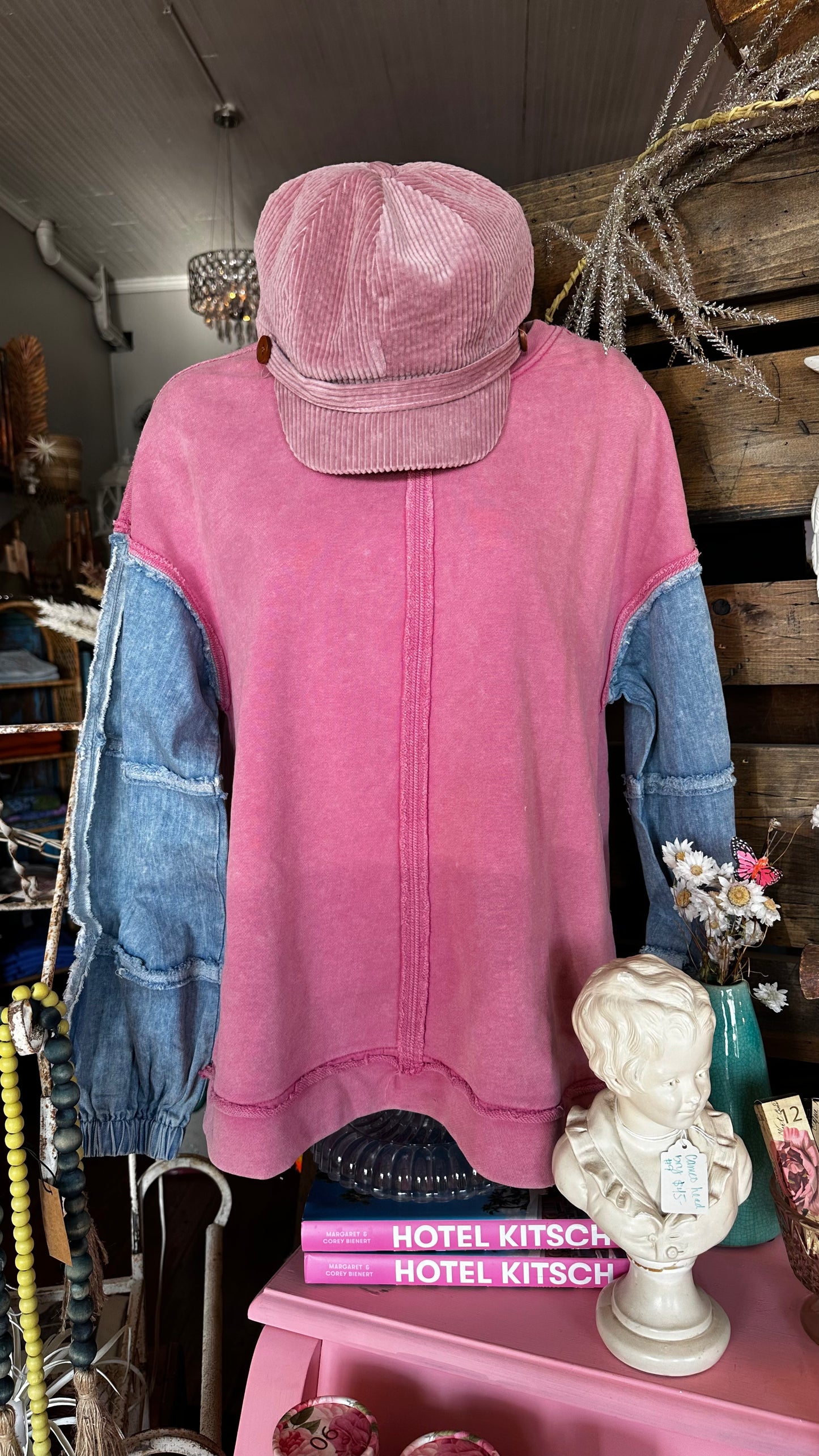 Denim sleeve pinky