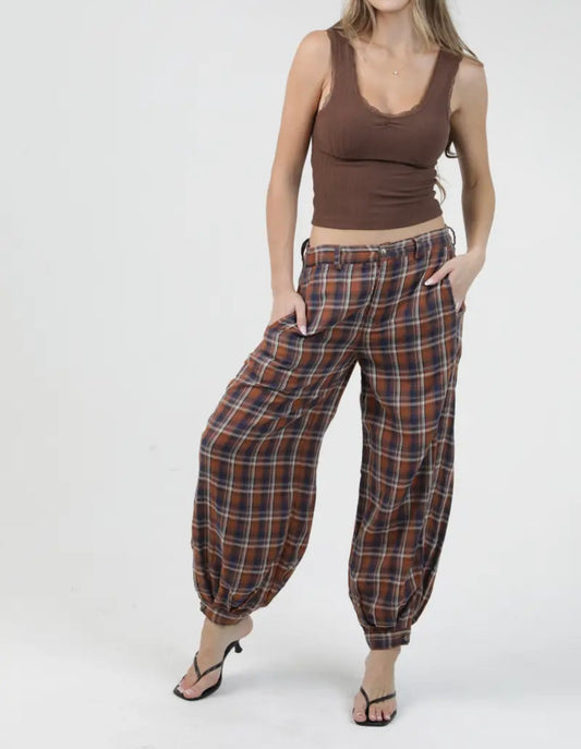 Pistachio Plaid Pants