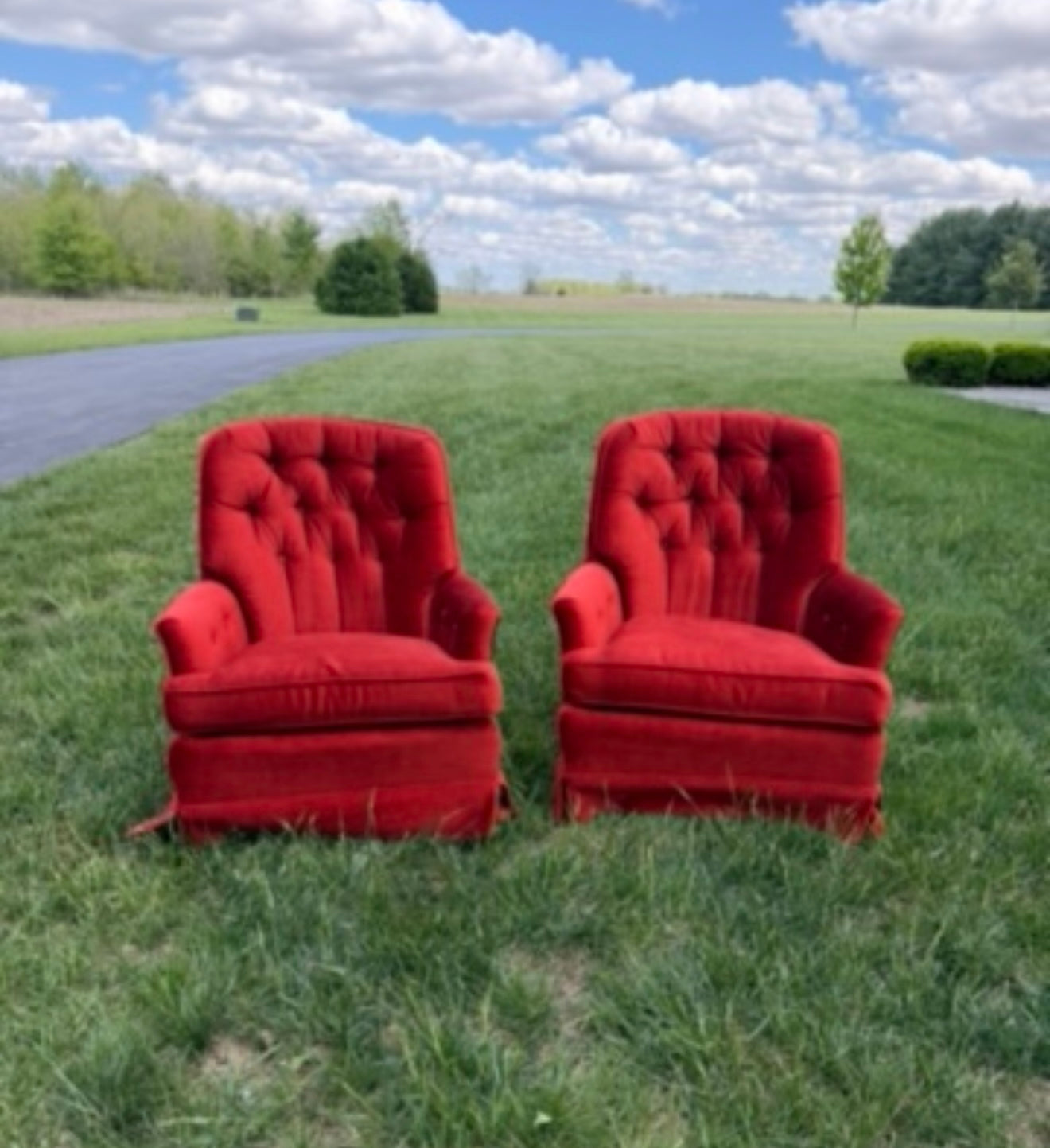 Scarlet Velvet Chairs (IN STORE ONLY)