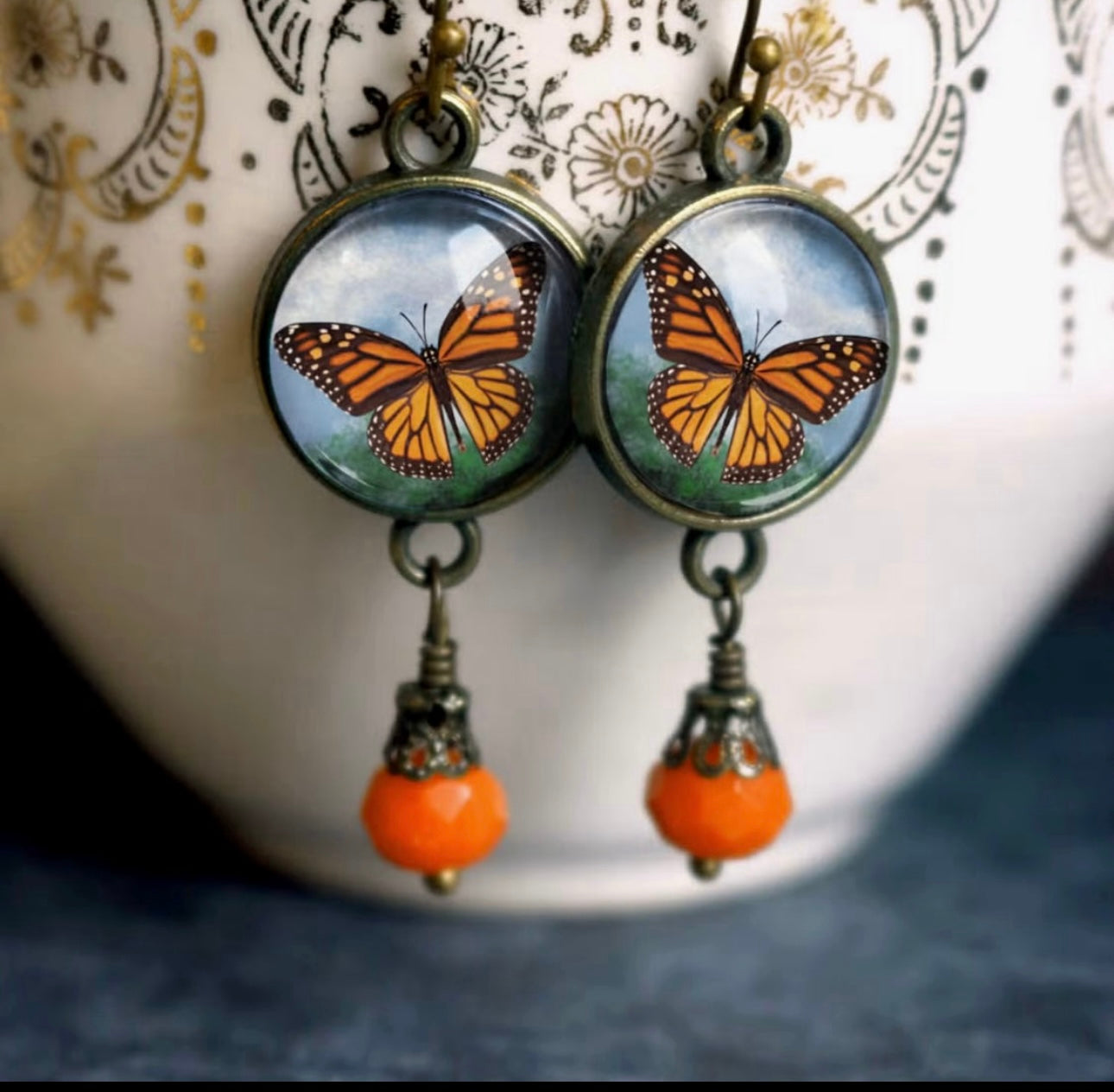 Monarch Butterfly Glass
