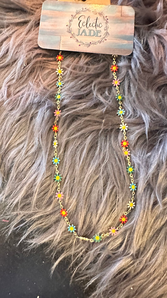 Field of flower necklace