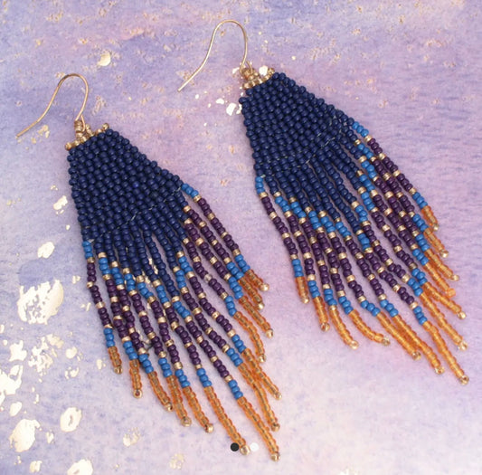 Blue Moods Bead Earrings