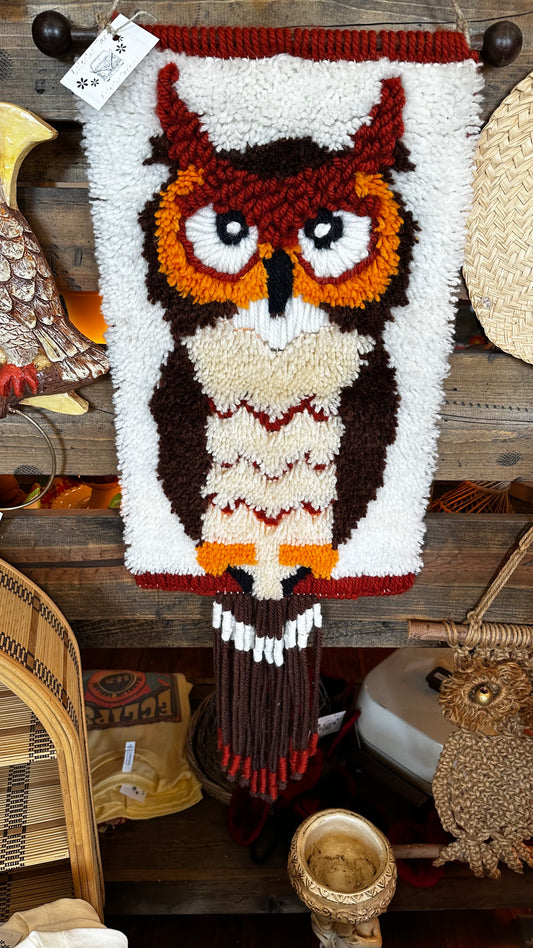 1970’s owl wall hanging