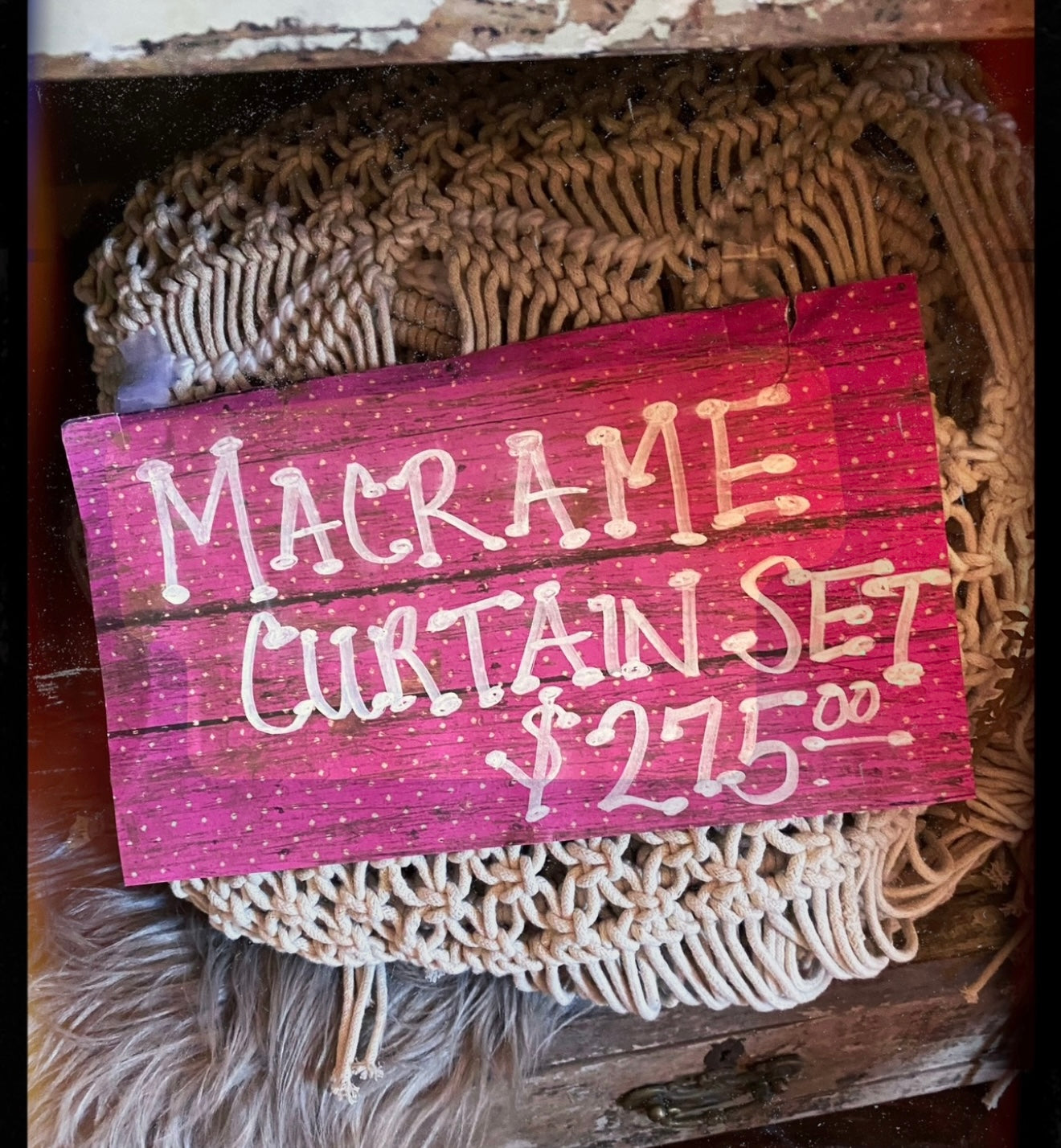 Macrame curtain Set (in store only)