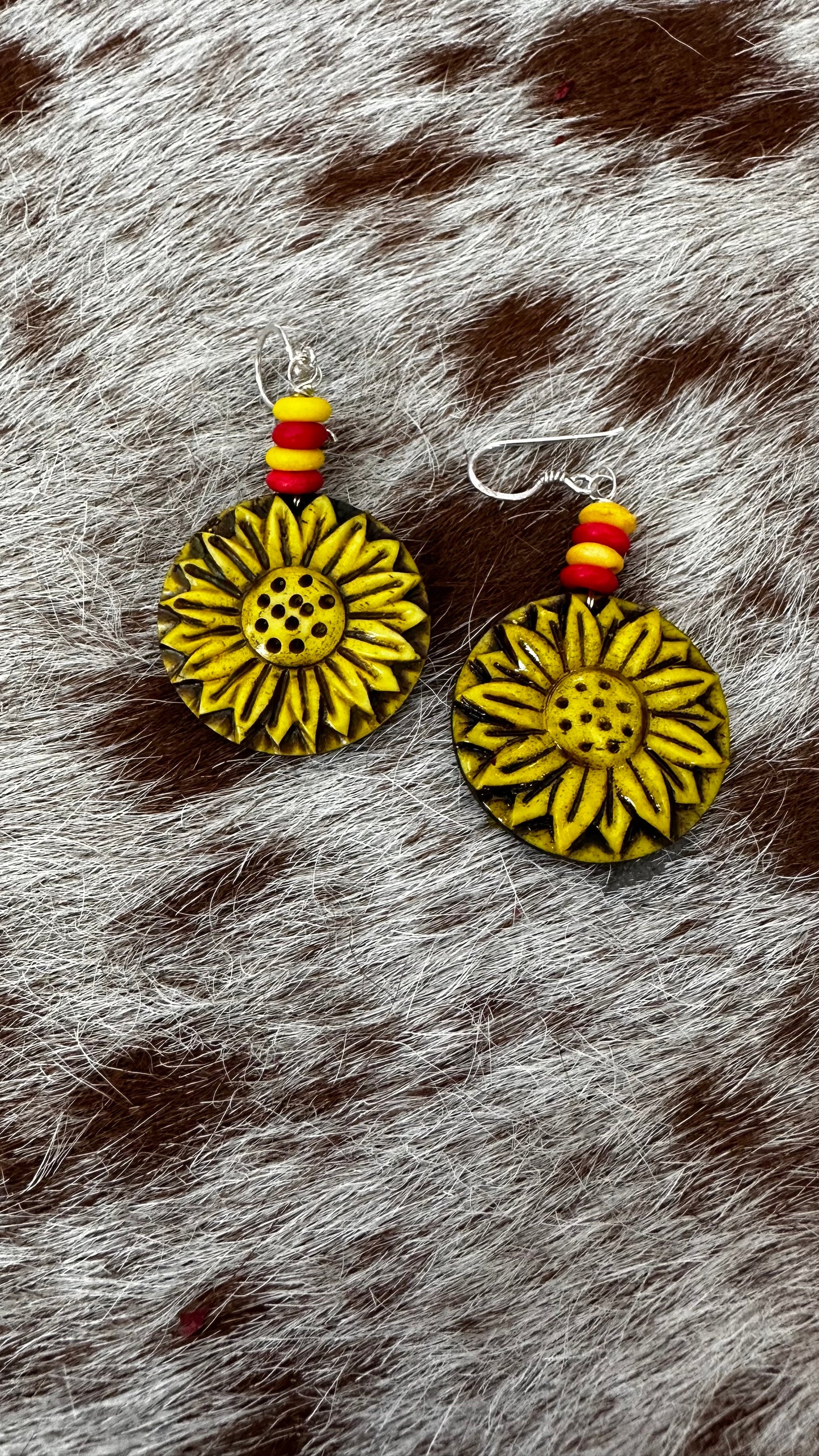 Sunflower earrings